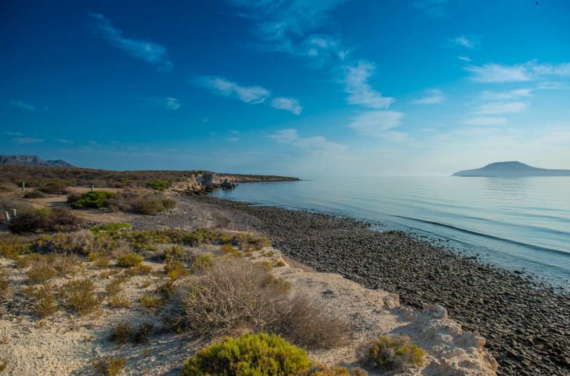 Beachfront Land North of Loreto with amazing Coronado Island Views! El Bajo Beachfront land views of Coronado Island