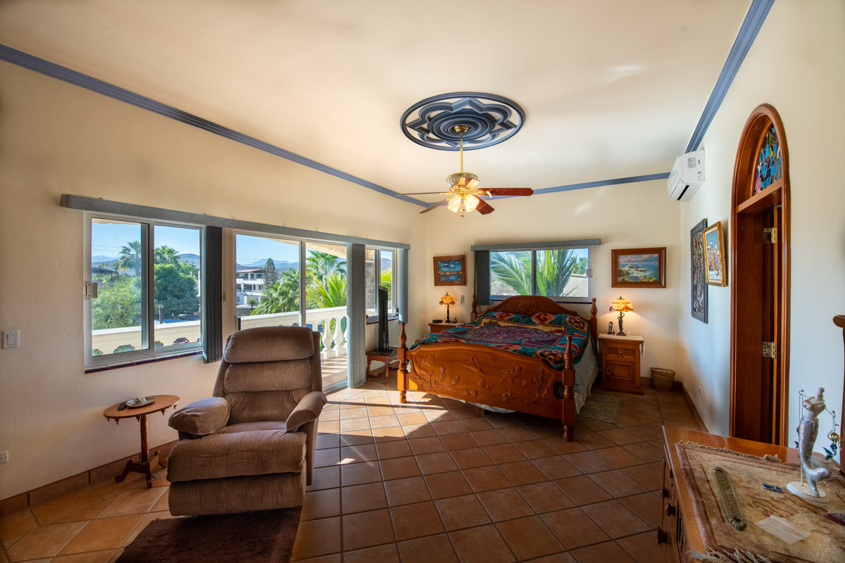 Stunning Sea and Island Views From This Incredibly Well Built Home in Loreto Baja Sur: Spacious primary bedroom.