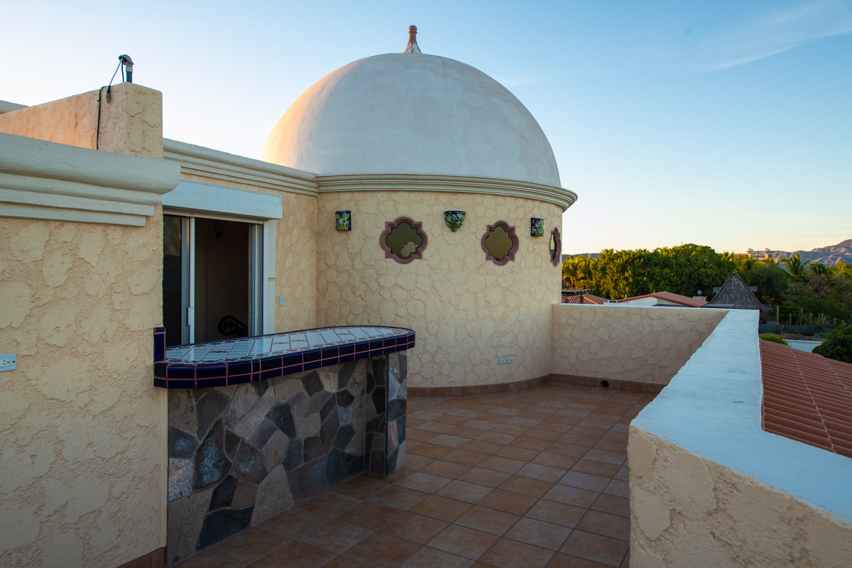 Stunning Sea and Island Views From This Incredibly Well Built Home in Loreto Baja Sur: third story terrace.