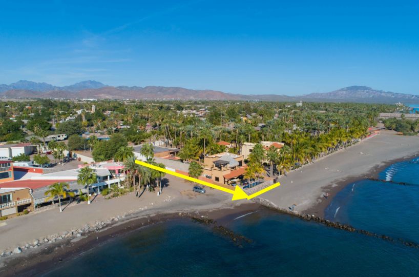 One of a Kind Colonial Home With Pool & Casita in Loreto: aerial view casa
