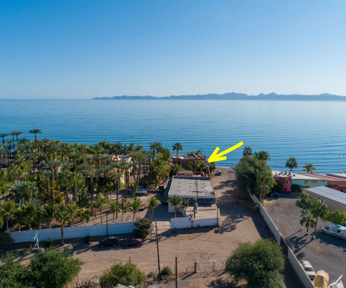 One of a Kind Colonial Home With Pool & Casita in Loreto casa playa view from air