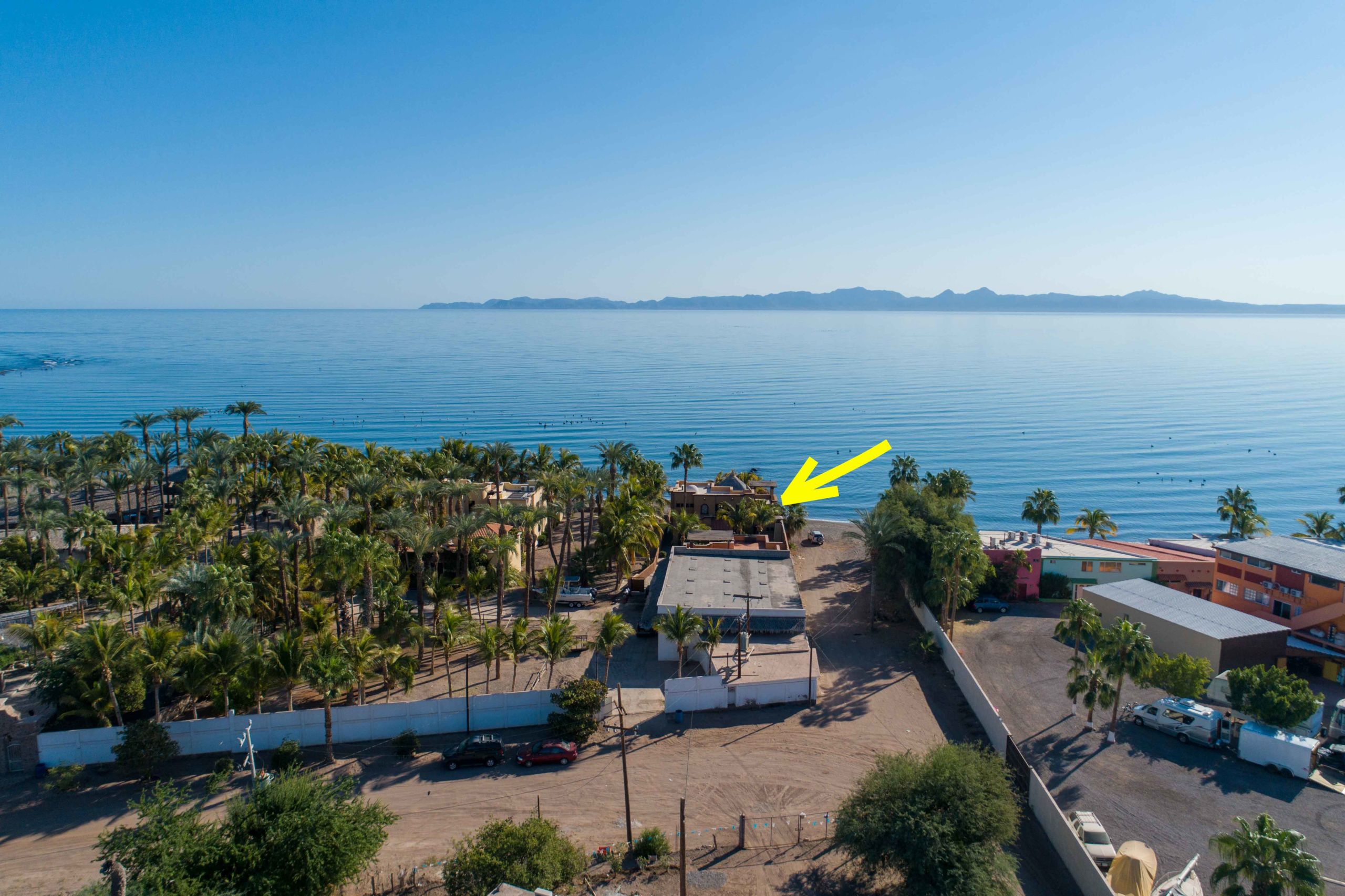 One of a Kind Colonial Home With Pool & Casita in Loreto casa playa view from air