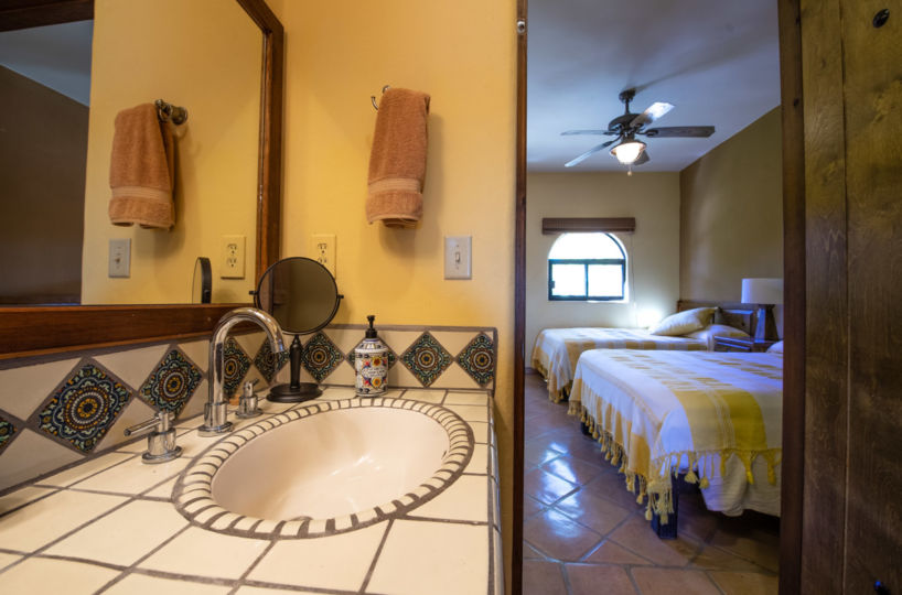 One of a Kind Colonial Home With Pool & Casita in Loreto: downstairs bath