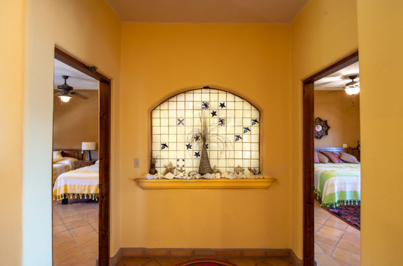 One of a Kind Colonial Home With Pool & Casita in Loreto: entrance to downstairs bedrooms