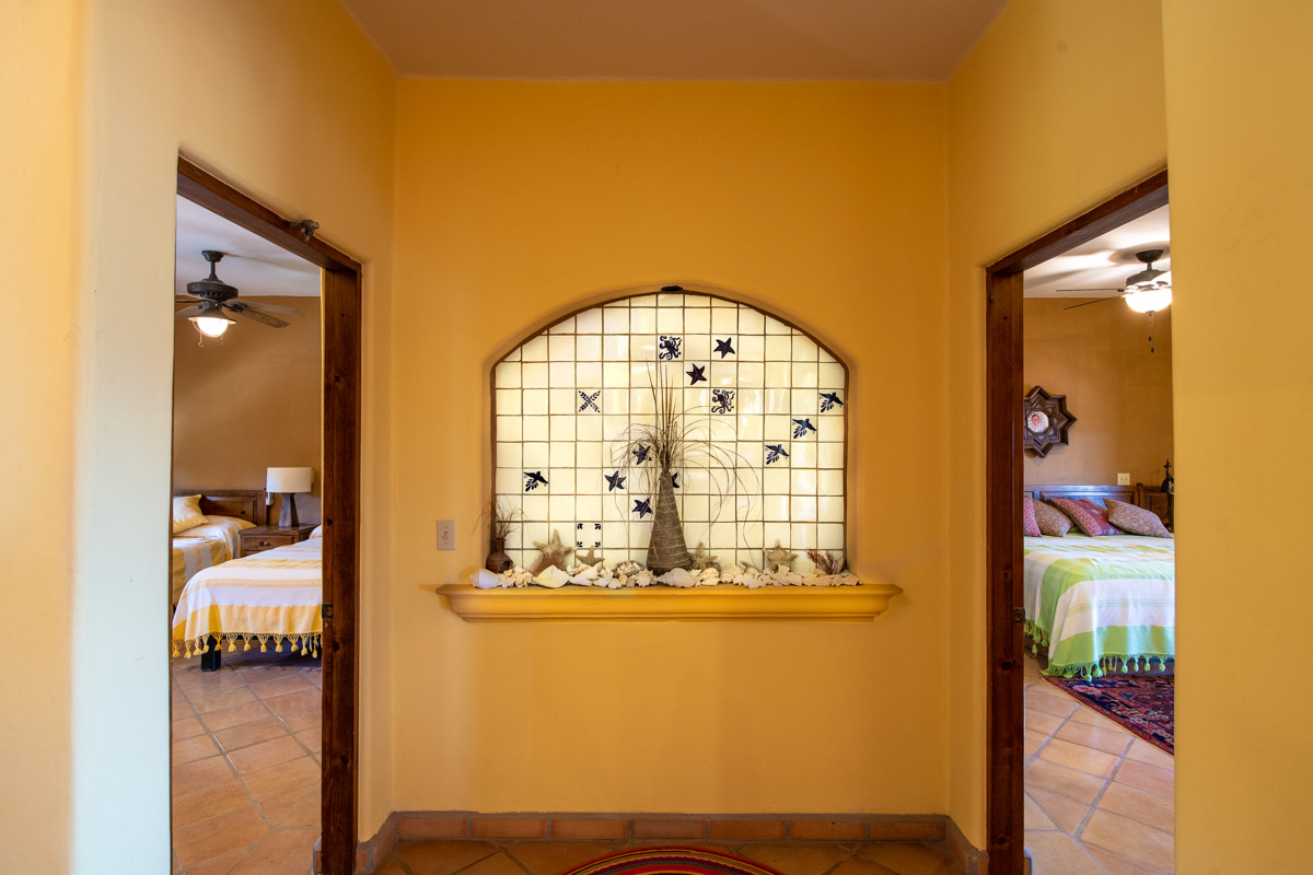 One of a Kind Colonial Home With Pool & Casita in Loreto: entrance to downstairs bedrooms