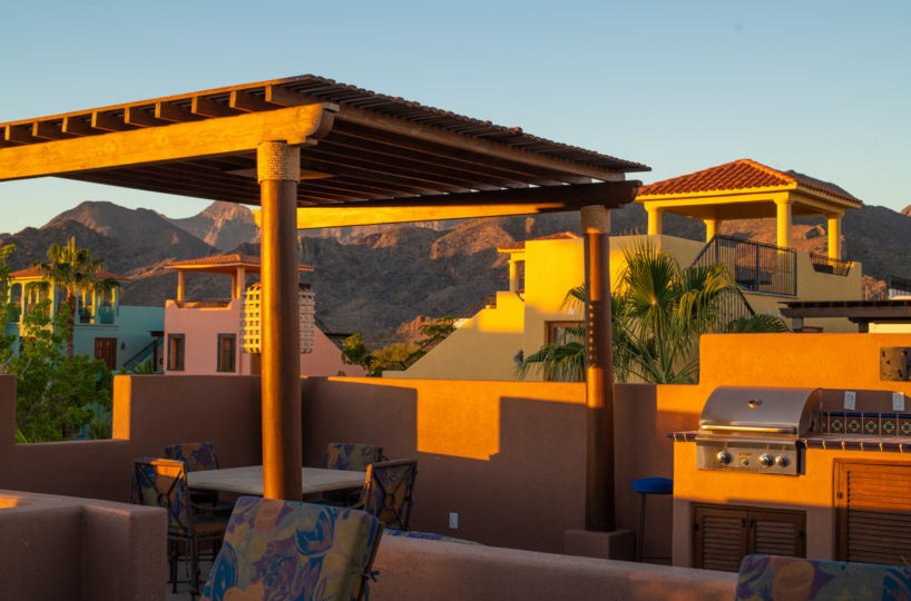 One bedroom casa in Loreto bay great mountain views from terrace: roof terrace bbq dining