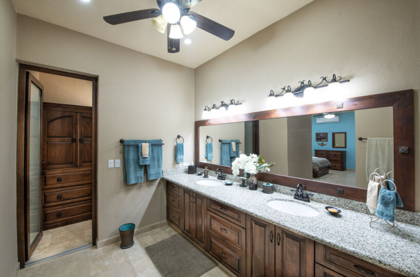 Gorgeous Custom Four Bed/Three Bath Home: primary ensuite with double vanity.