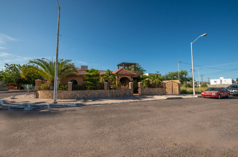 front of casa on a corner