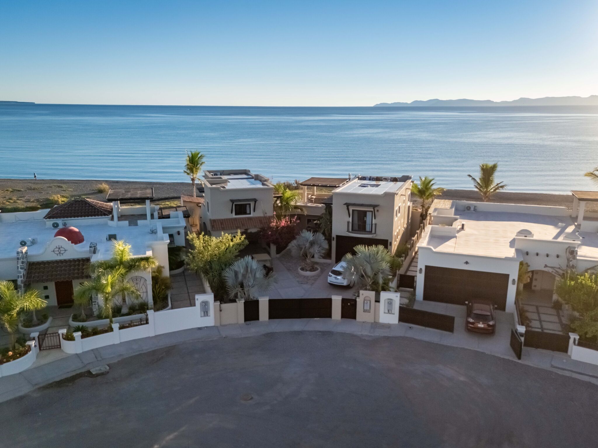 Casa Chica Soñata front of casa drone Mision Loreto Properties